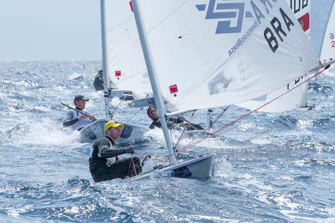 Laser, 2014 ISAF Sailing World Cup Hyeres, day 1 &copy; Thom Touw http://www.thomtouw.com